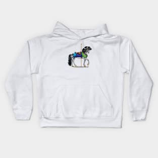 Carousel Horse White Kids Hoodie